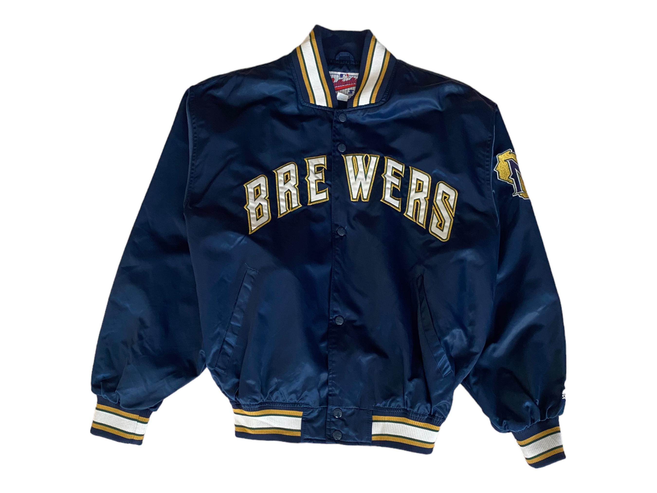 Vintage 1990s Milwaukee Brewers Blue Nylon Jacket by Starter