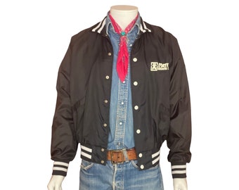 Chaqueta vintage de satén Merritt Athletic Club de los años 70 / Fabricada en EE. UU. / Ropa deportiva retro / Talla grande / AJ357 Studio