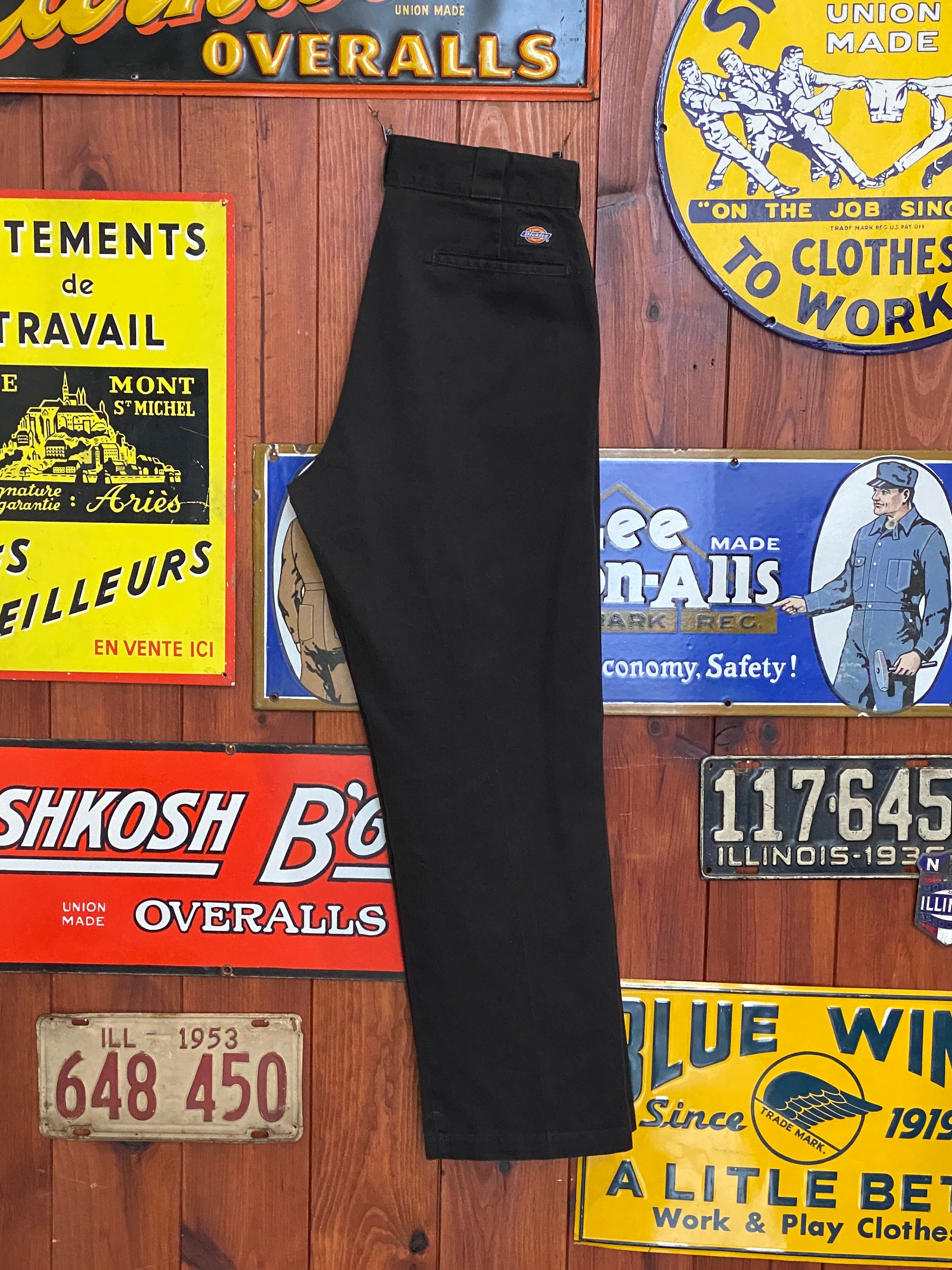 80’s usa製 Dickies 874 Black 30/30 Dickies 874 Durable Men's Original Fit Classic Work Pants