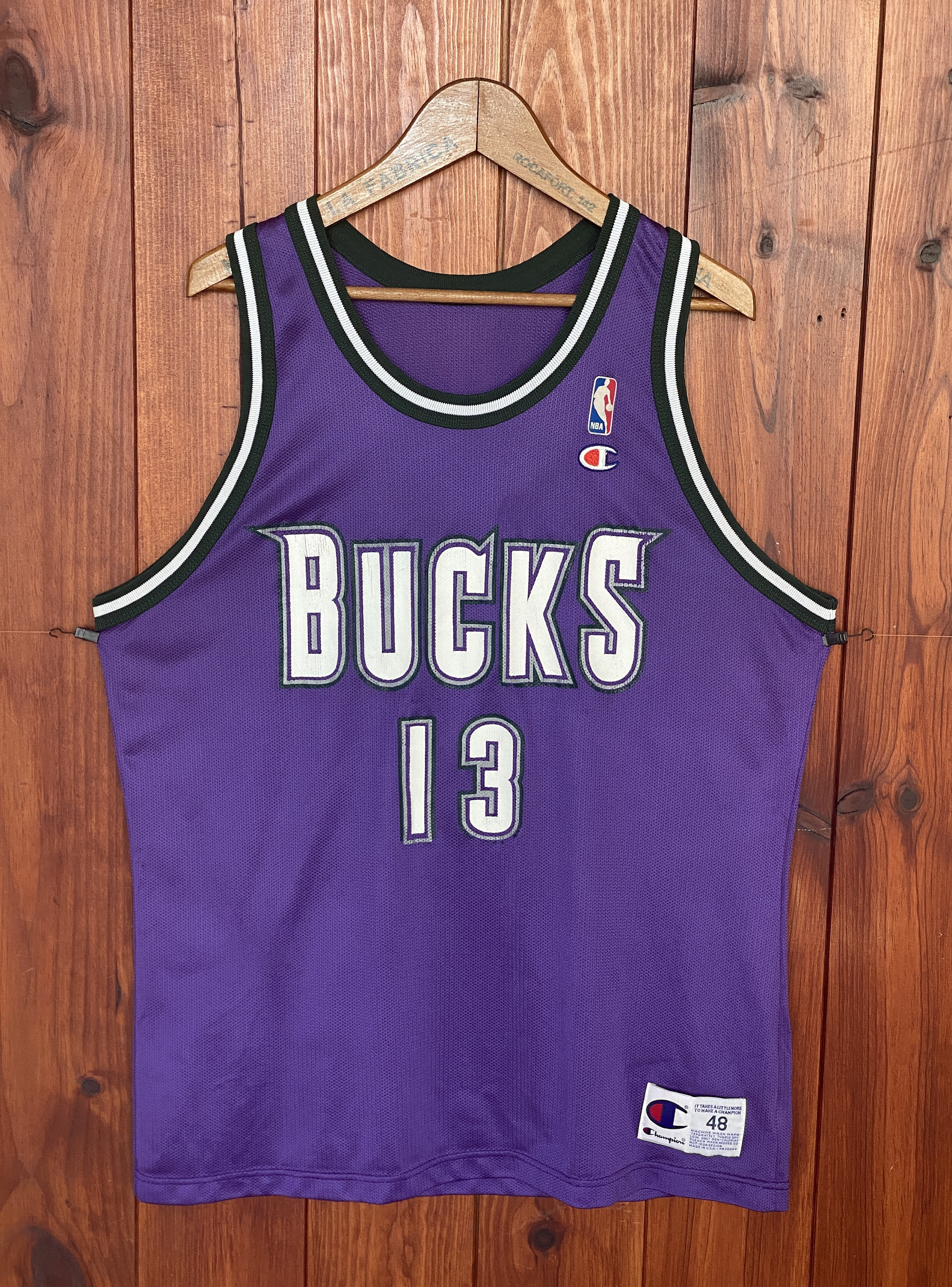 Vintage 90s Champion Glenn Robinson #13 Milwaukee Bucks Jersey