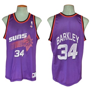 Größe 48. Vintage Suns NBA Trikot #34 Barker Made In USA von Champion