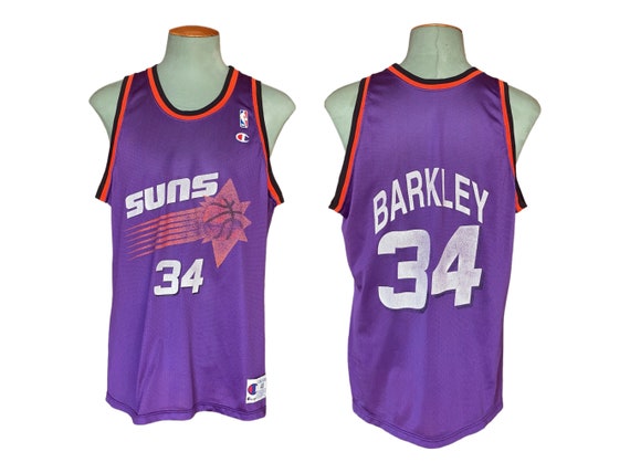 Vintage 90s Champion Phoenix Suns #34 Charles Barkley NBA Jersey
