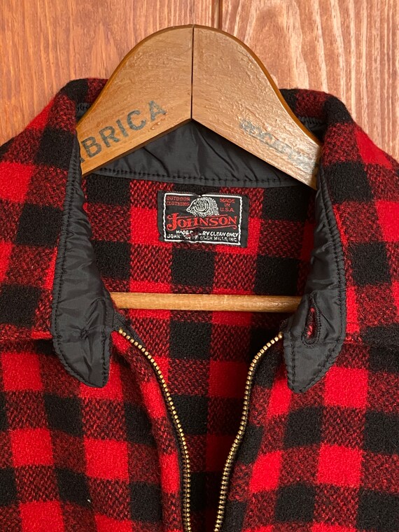 Johnson Woolen Mills Buffalo Plaid Jacket / 1950s-60s Vermont Wool