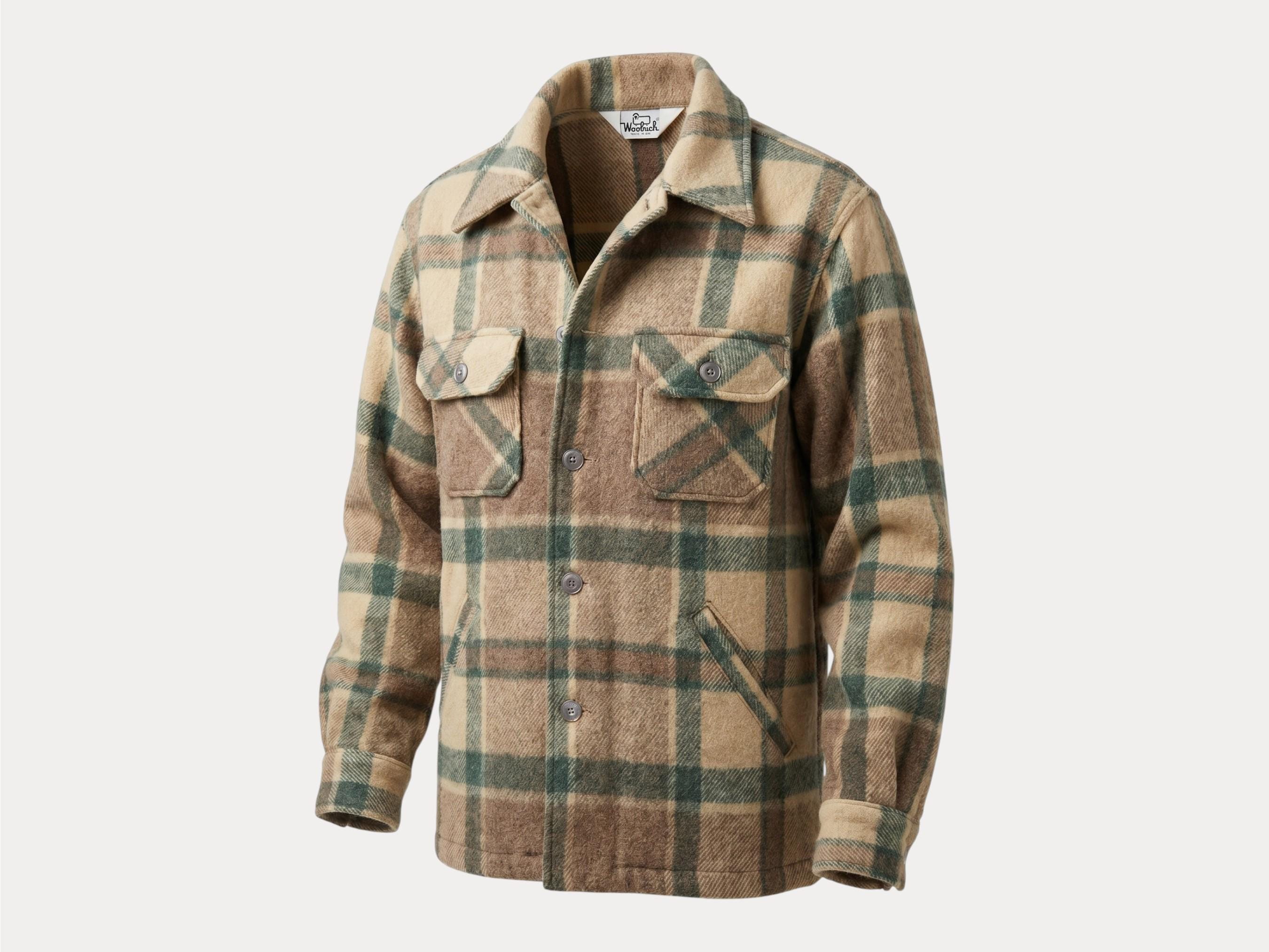 Vintage Woolrich Wool Plaid Jacket / 85% Wool Made in USA / CPO 