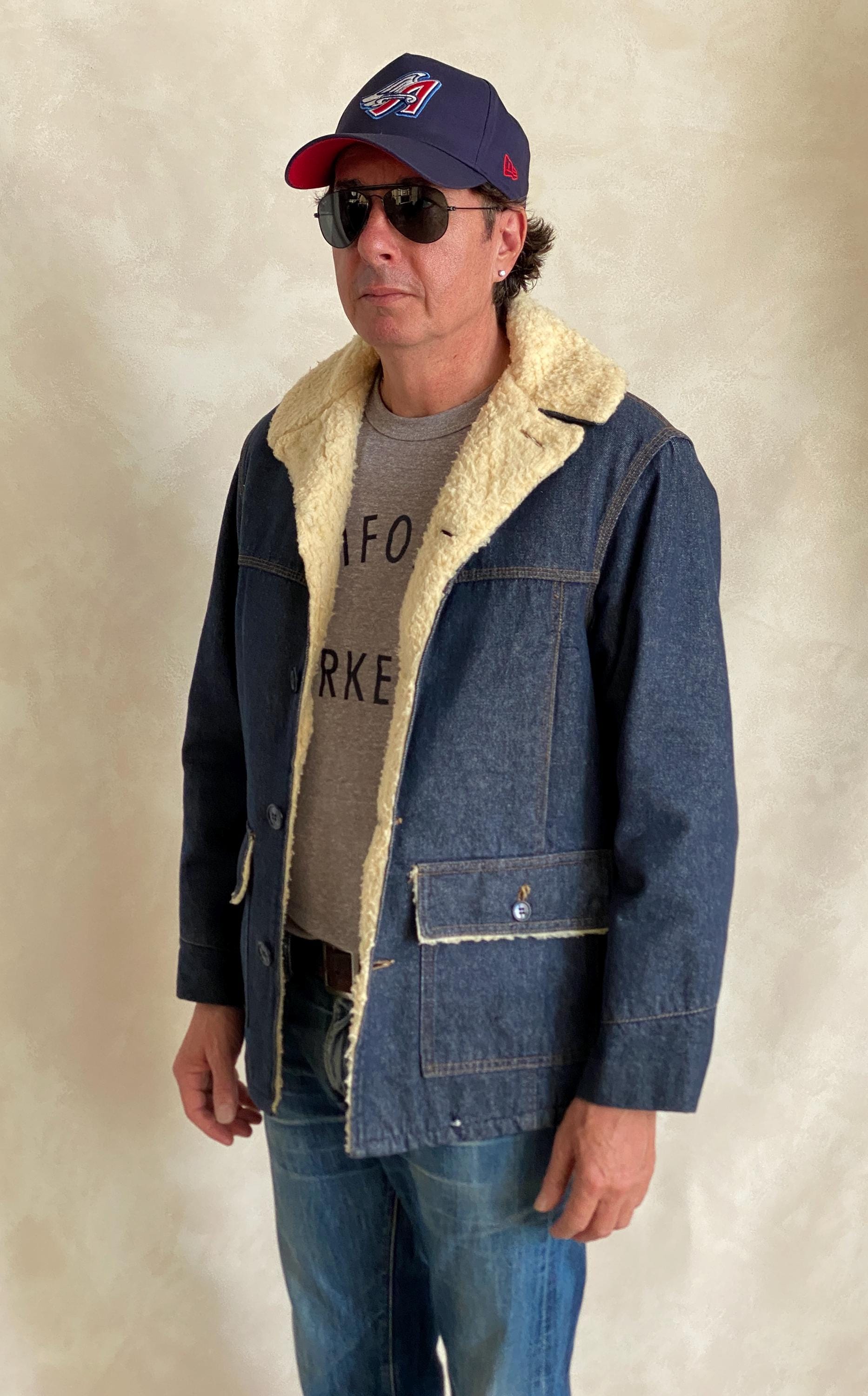 Sise Med. Vintage Montgomery Ward Denim Fleece Barn Coat