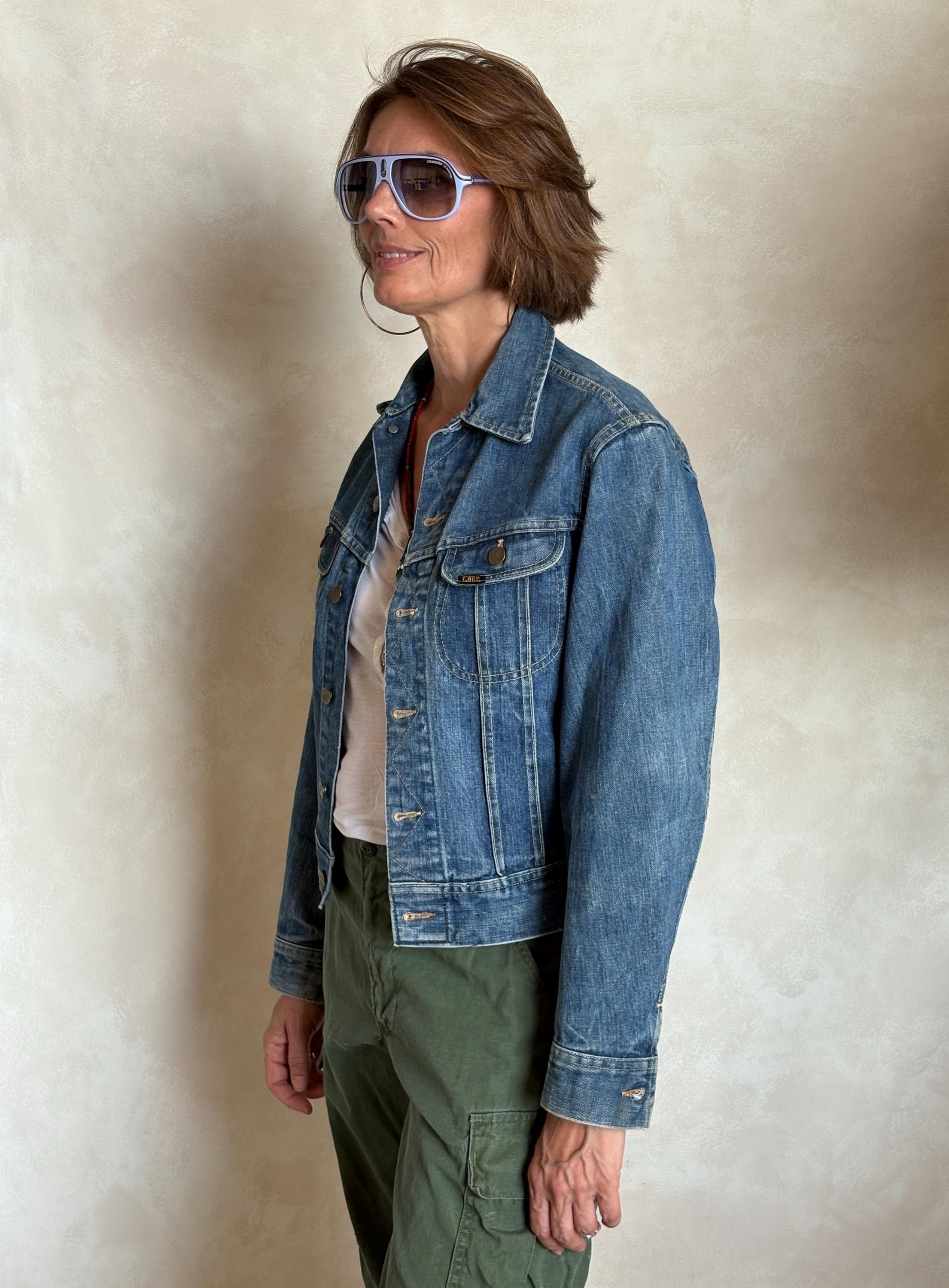 Vintage Lee 220 Denim Jacket, Size L (approximate), Made in USA 