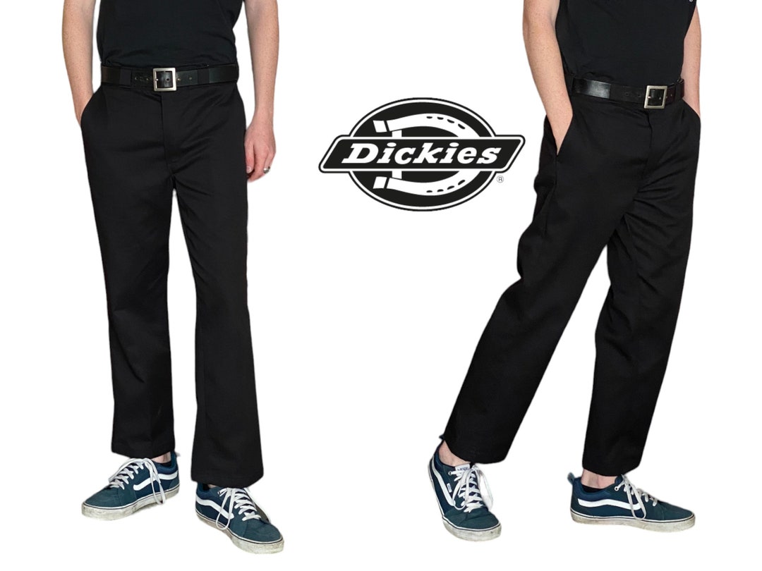 Vintage Dickies 874 Work Pants Black Made USA Classic Workwear