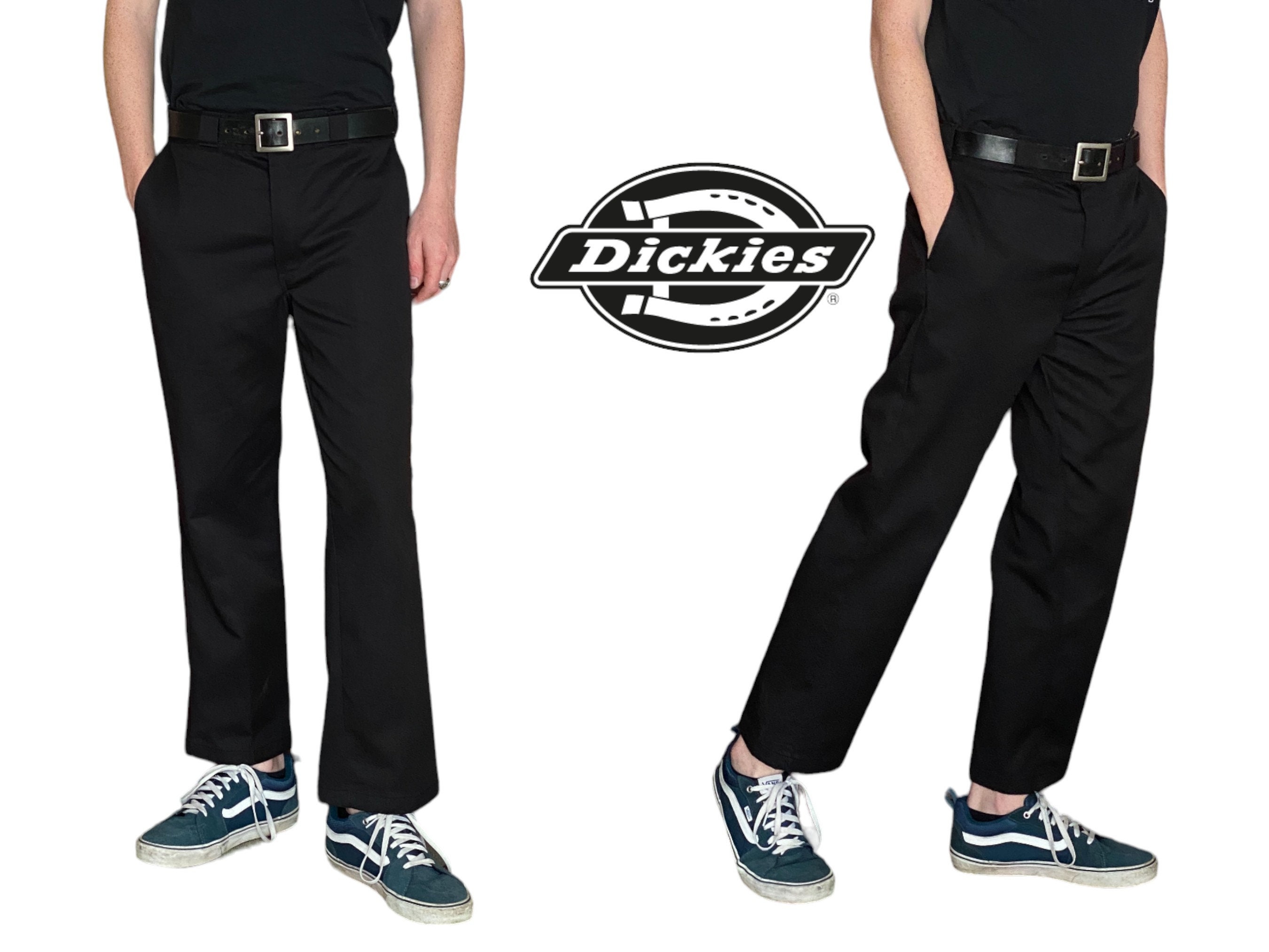Vintage Dickies 874 Work Pants Black Made USA Classic Workwear