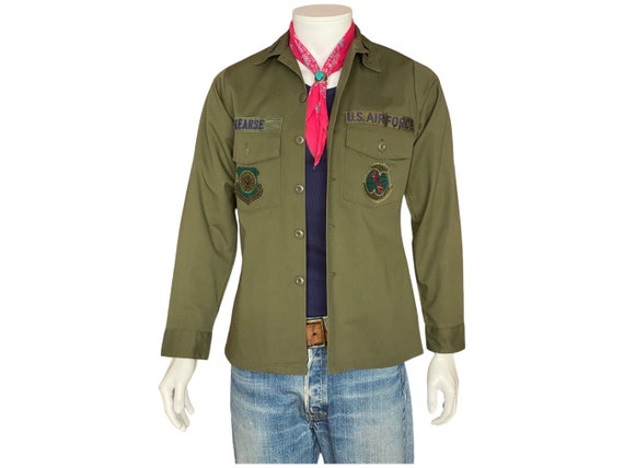 Authentic 80s US Military Utility Shirt – OG-507 Poly Cotton Small 