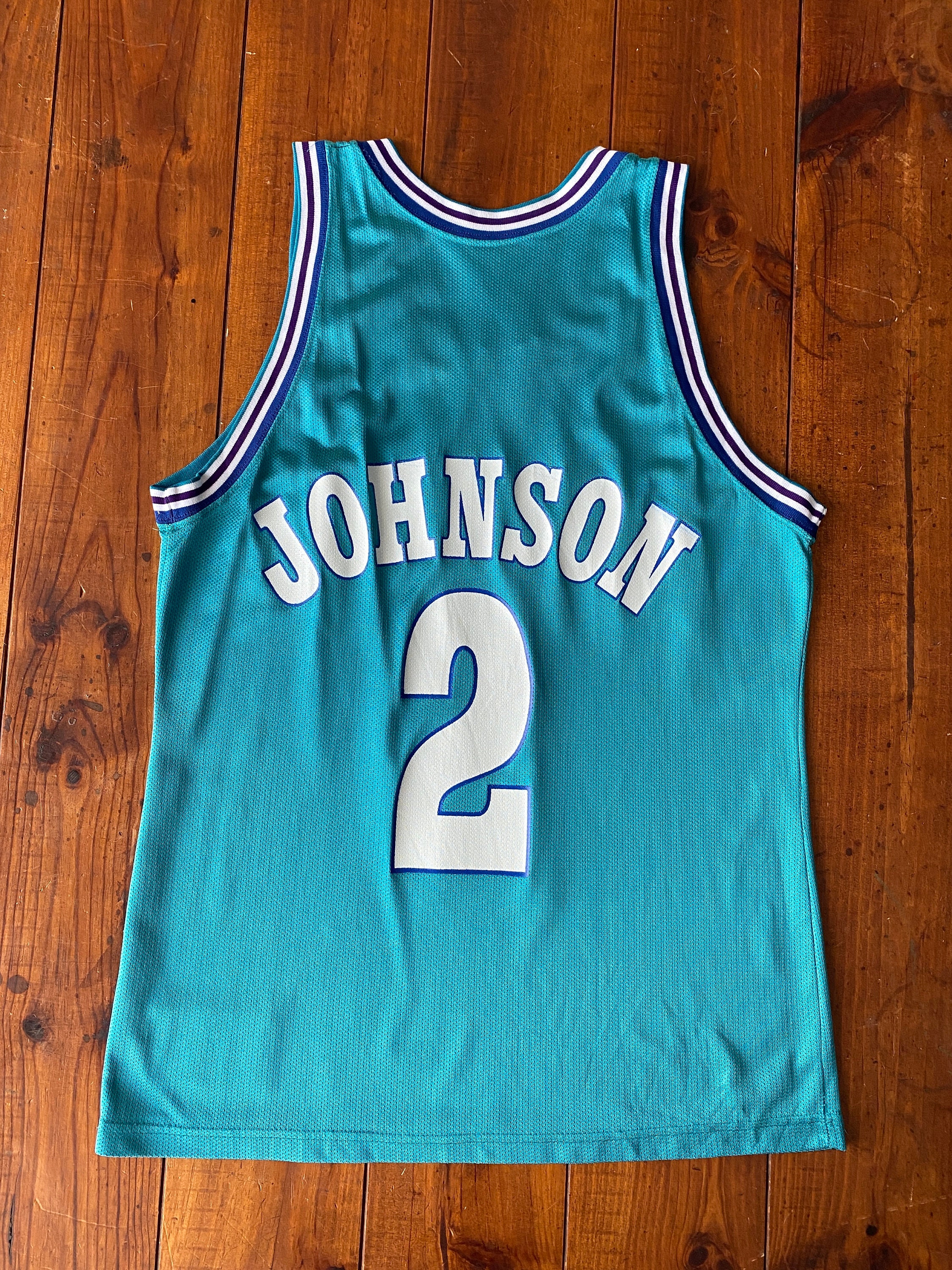 Top Jersey: NBA Charlotte Hornets Jersey #2 Johnson! Gr.48 (XL)! From  Champion