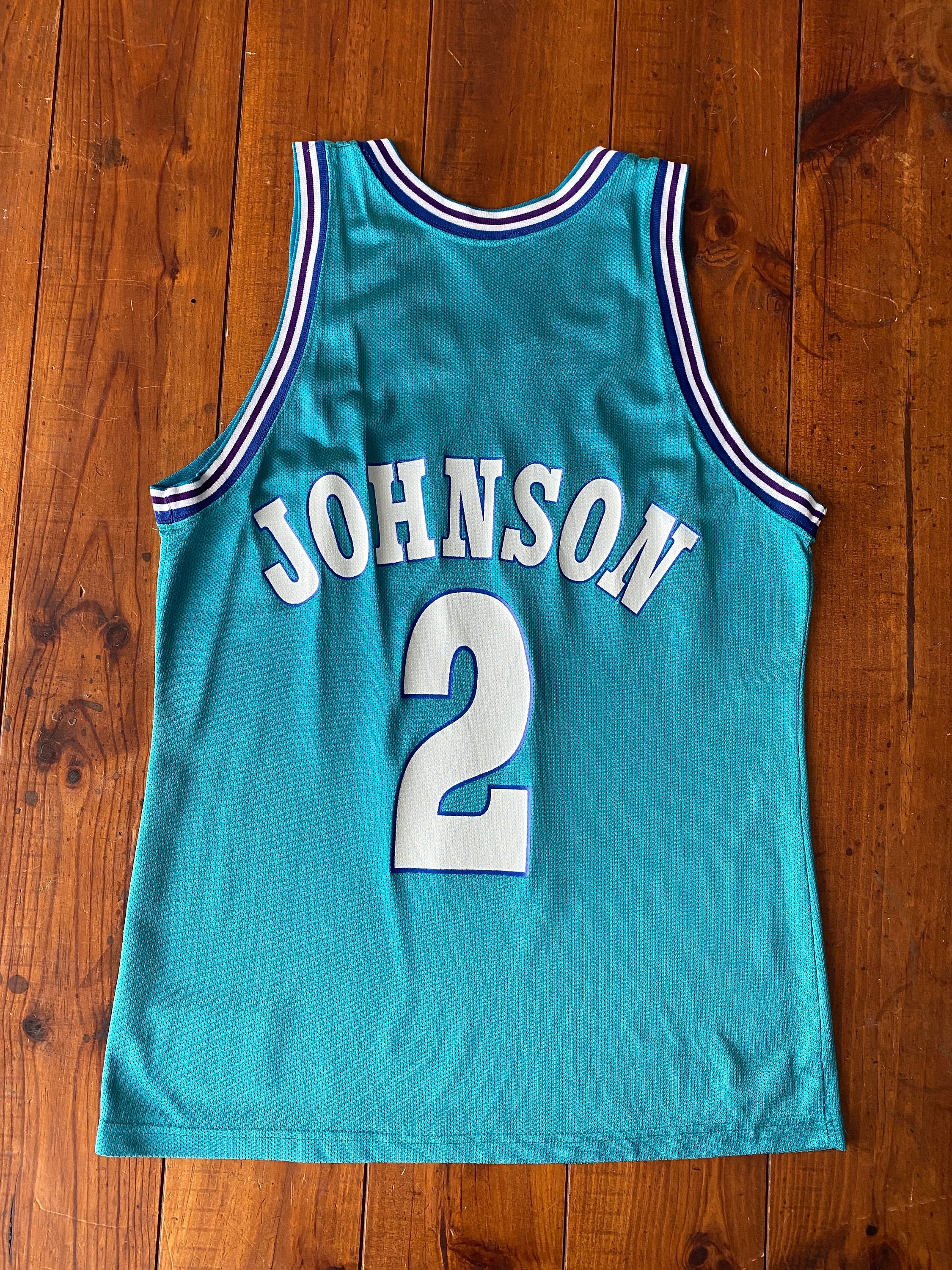 Size 40. Champion NBA Johnson 2 Jersey Charlotte Hornets. 