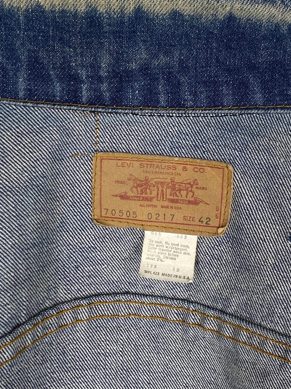Vintage 70s Levi's 70505 Denim Trucker Jacket - Size 42US, Made in