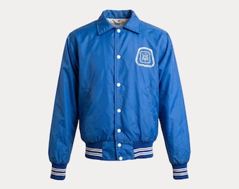 Vintage Empire Varsity Jacket M 70s Bomber Embroidered Blue - Etsy UK