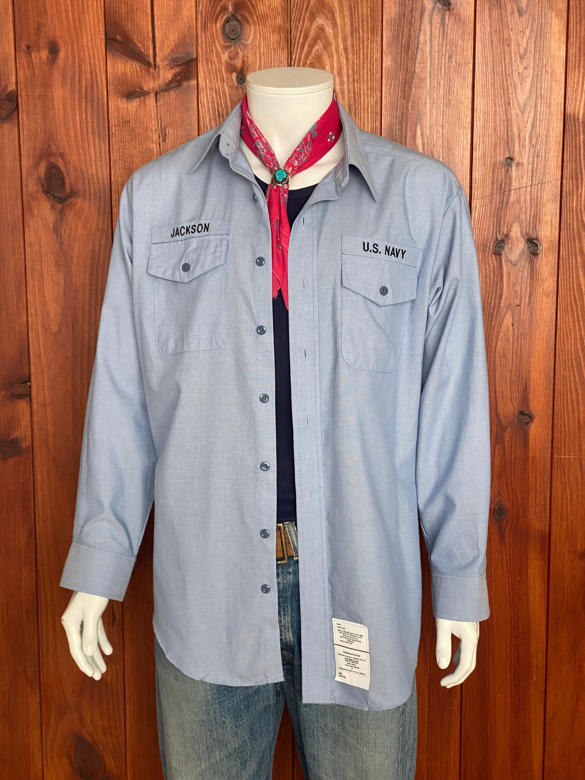 navy chambray shirt