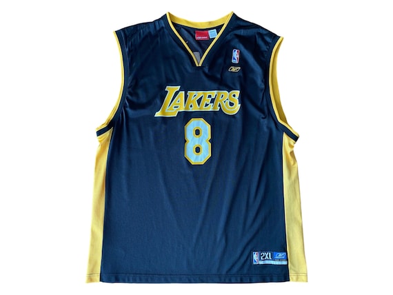 Size XXL. Kobe Bryant #8 Vintage Lakers Jersey by Reebok - Etsy Size XXL. Kobe Bryant #8 Vintage Lakers Jersey by Reebok - Etsy