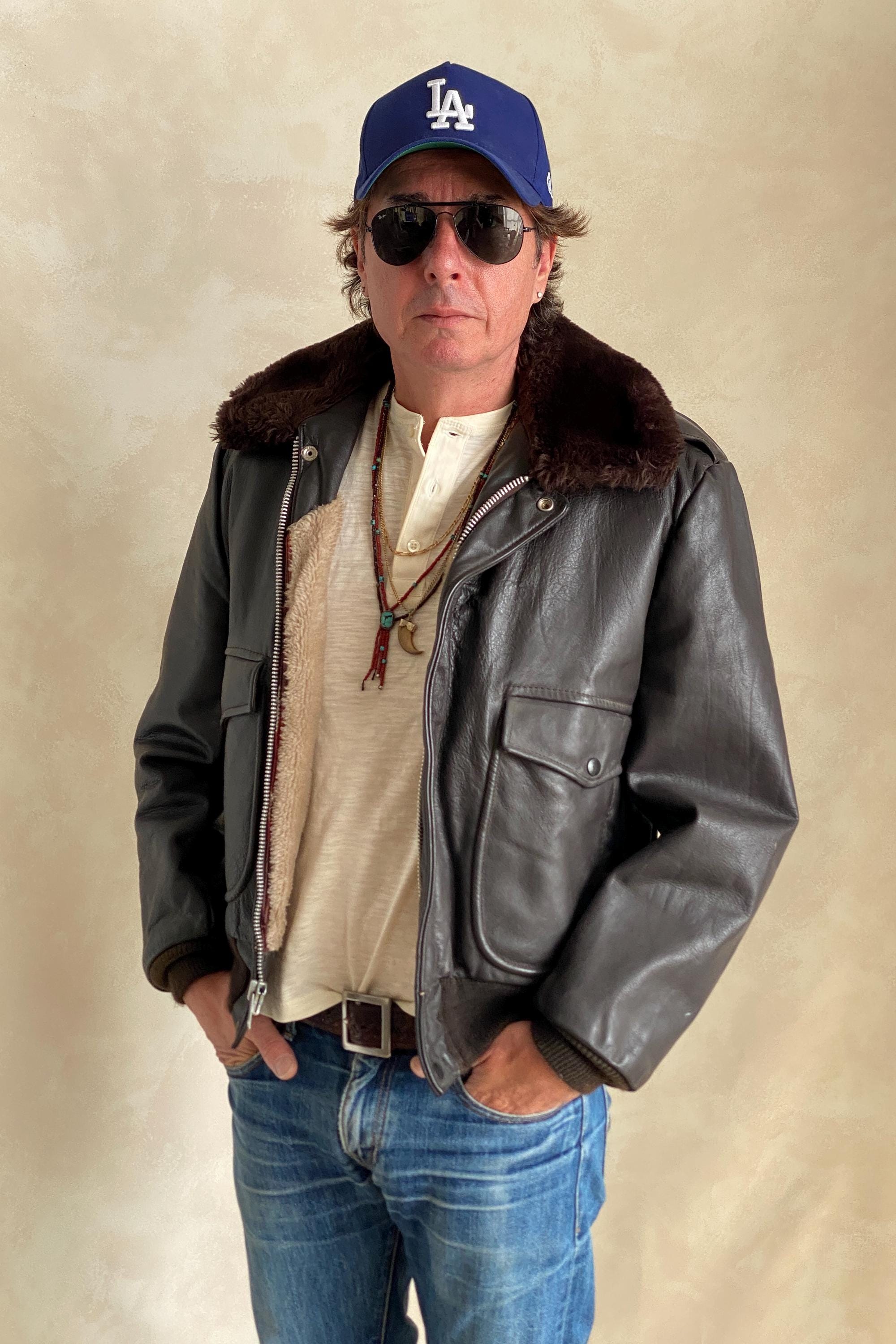 Size 40USA/ 50 EU. Vintage 70'S Flight Leather Jacket Made