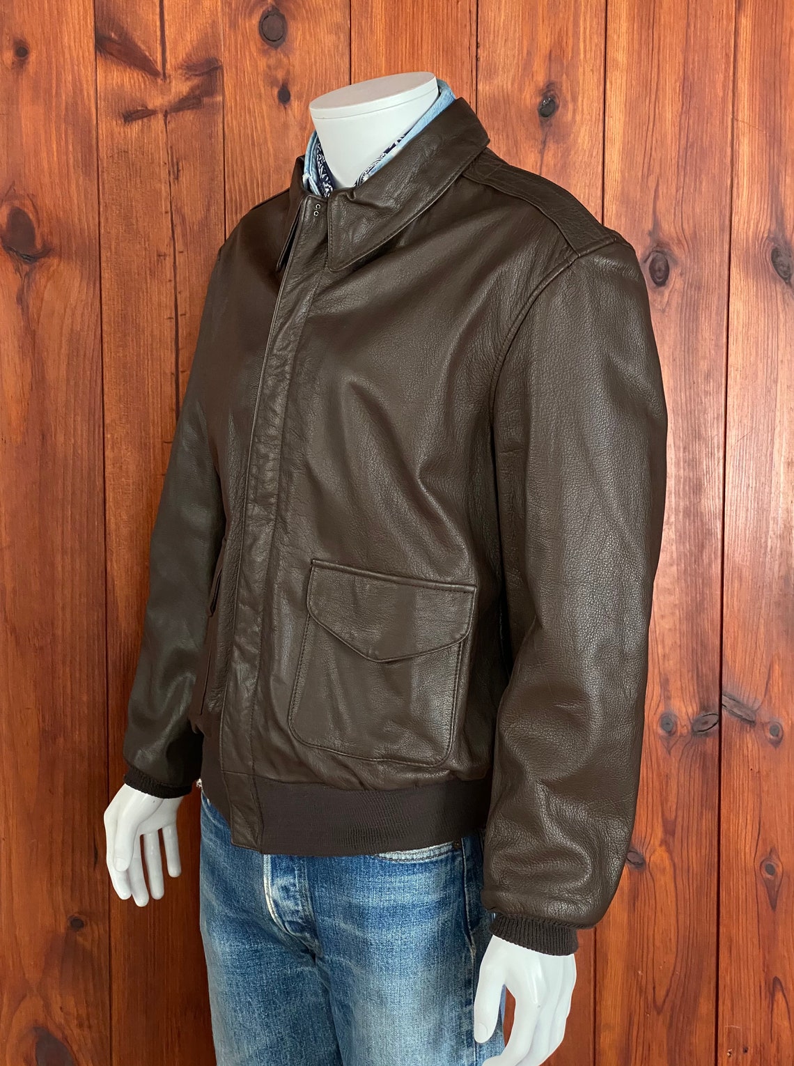 Vintage Cooper A2 flight leather jacket Made In USA. Size 40 Etsy