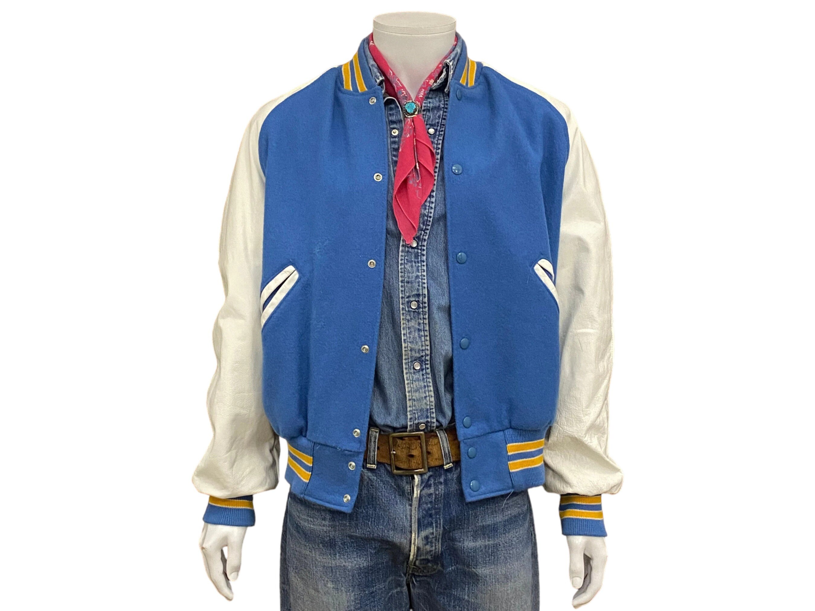 ジャケット・アウター 90s Leather Sleeve Varsity Jkt Vintage 90s Varsity Jacket With Leather Sleeves | Classic