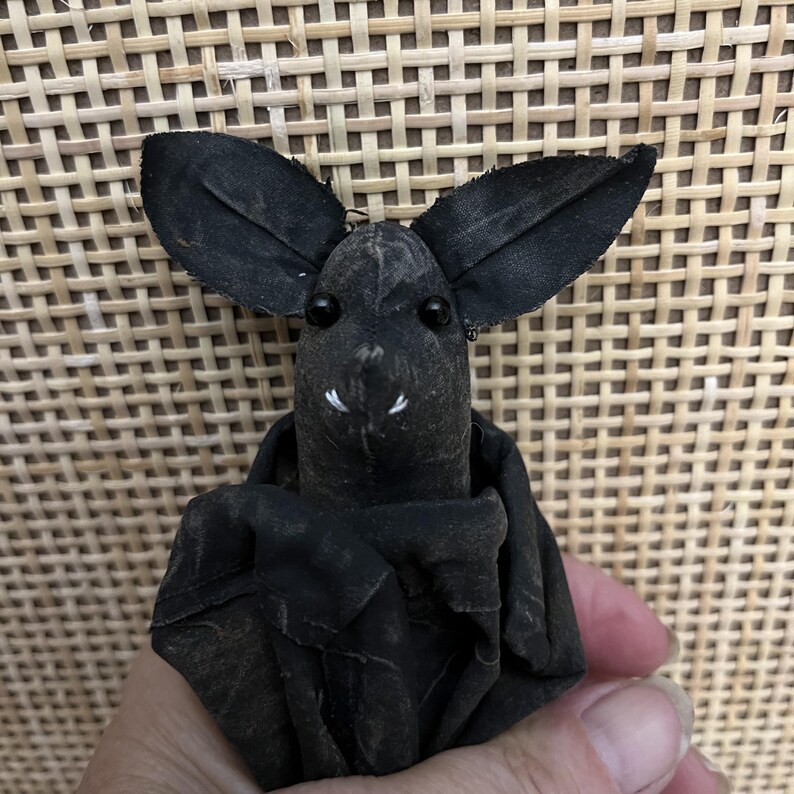 Primitive Halloween Bat, Handmade Hanging Fall Decor, Bat Ornies, Bowl ...