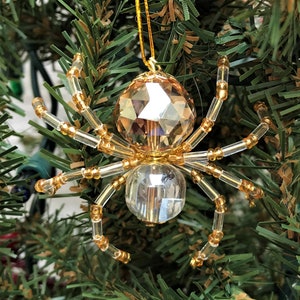 Makes 3, Legend of the  Christmas Spider Beading Ornament Kit,  Golden , DIY