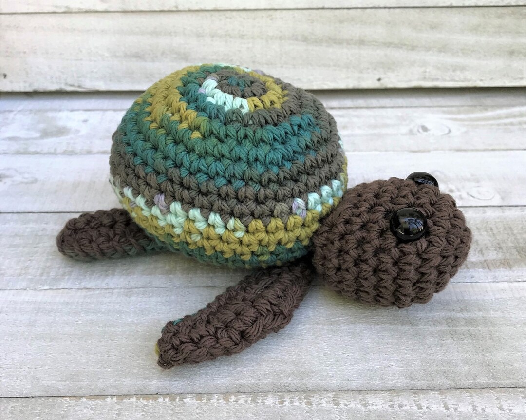 DIY Turtle Baby Rattle Toy Crochet Kit, Stuffed Animal - Etsy