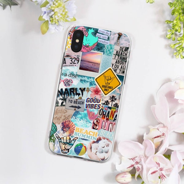 Strand van iPhone geval - strand Stickers - zomer iPhonegeval - zomer Stickers - Good Vibes iPhone geval - iPhone 6/7/8/X/S/Plus Case - Good Vibes