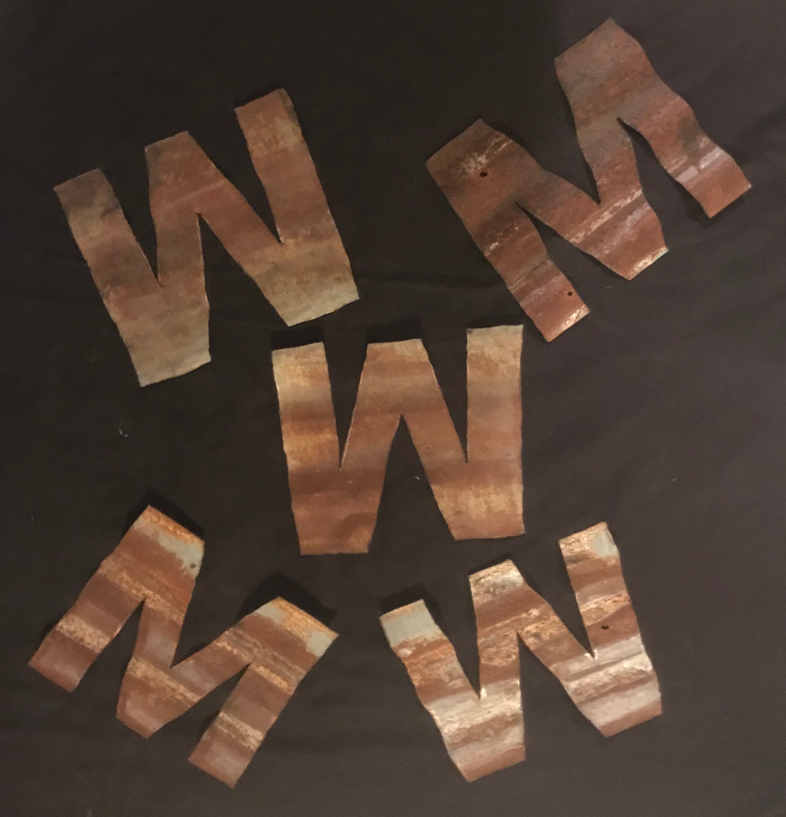 8 corrugated barn tin letters 8 rustic tin Etsy