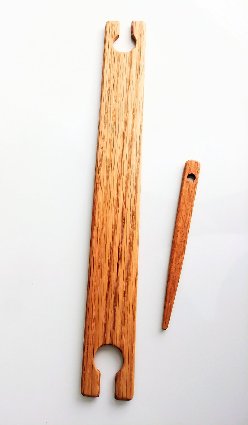 2 Pack of 24 Inch Weaving Stick Shuttles Free Weaving Needle 3 Tools Total