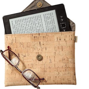 Capa para Kindle, capa para e-reader em cortiça, couro curtido vegetal, à prova d'água e durável.