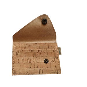 Tarjetero multiranura de corcho vegano | Tarjetero RFID | Hecho en Italia | Minimalista y delgado