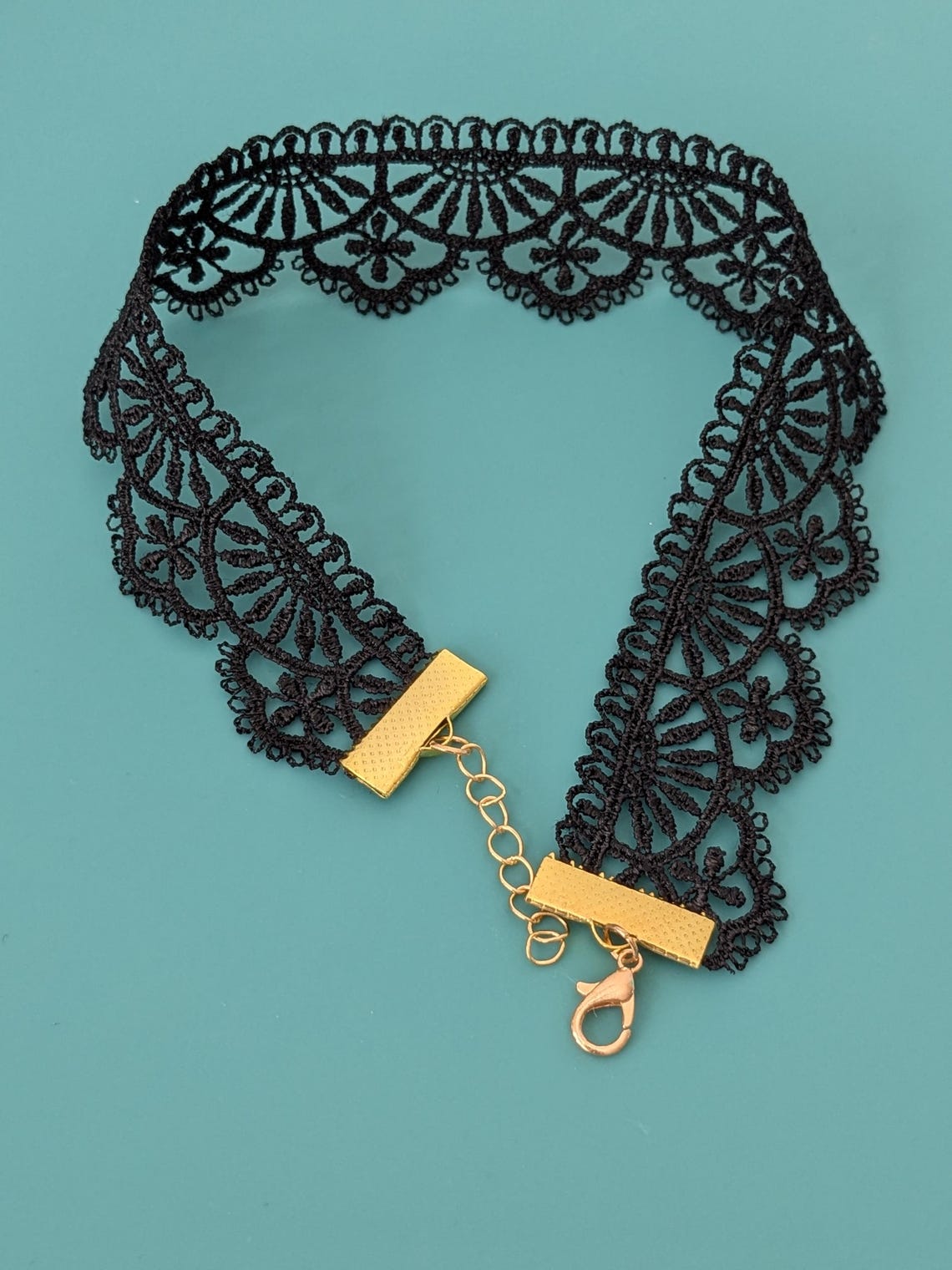 Black Gothic Lace Choker Necklace Black Lace Gothic Choker Victorian ...