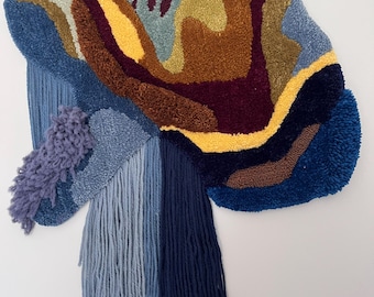 Blue Terrain Wall Rug