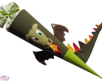 Schultüte Drache grün