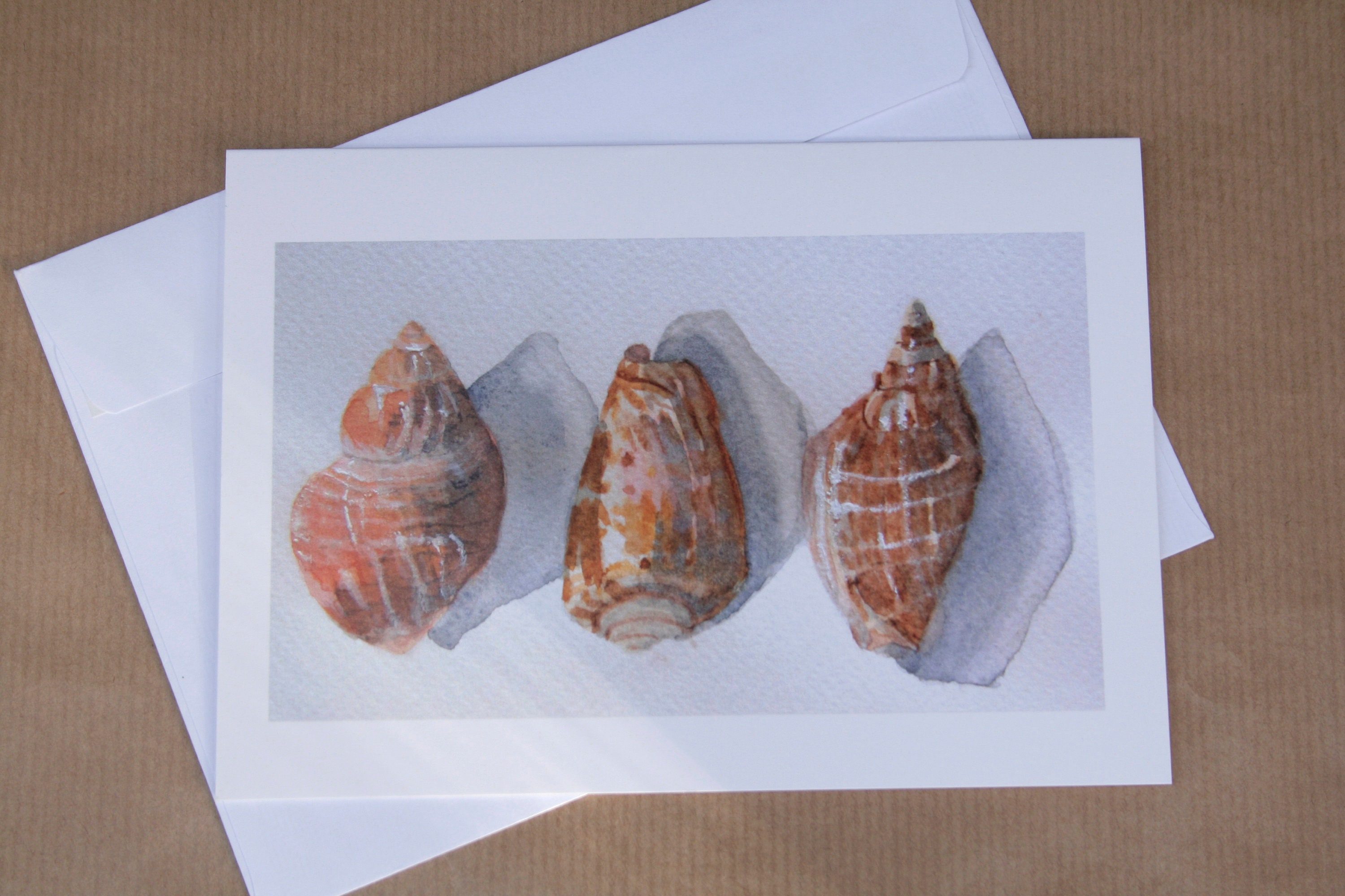 Seashell Cards Greetings Card Nautical Art Birthday Card - Etsy UK
