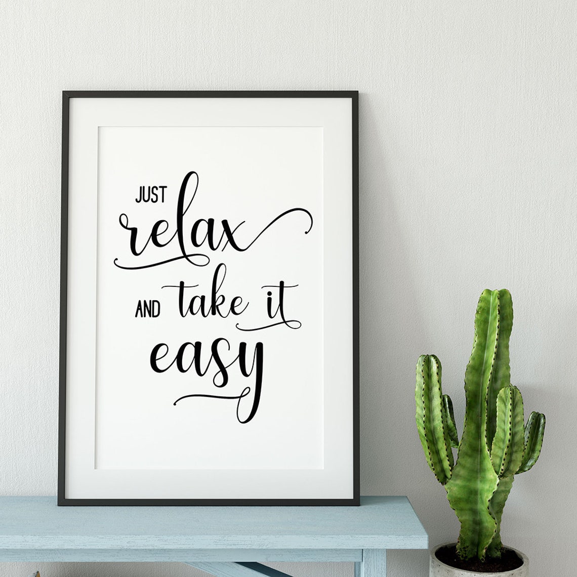 Print Relax Art Print Wall Decoration as Digital | Etsy