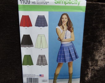 Misses/Women's Skirt Sewing Pattern Simplicity 1109 size 6-8-10-12-14 UNCUT