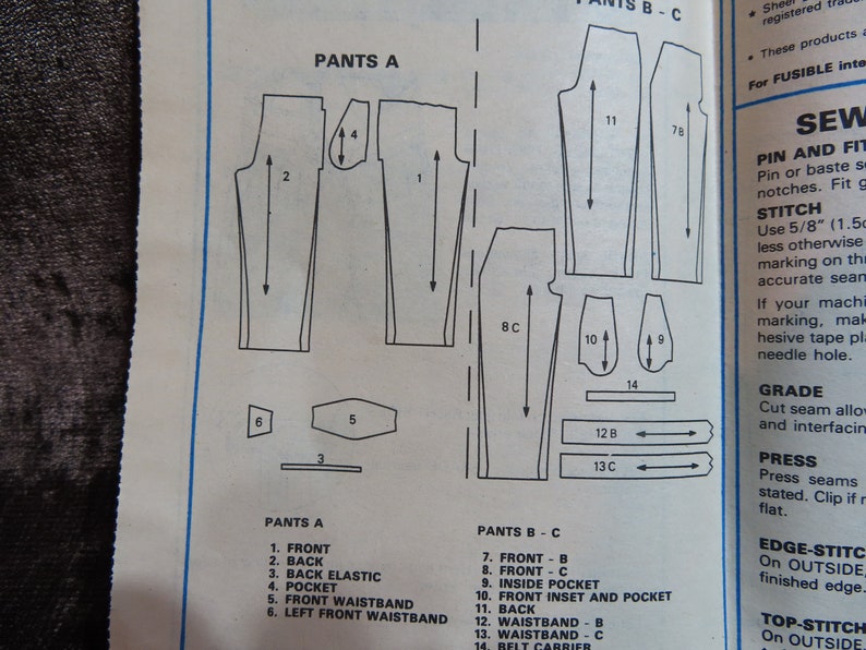 Vintage Misses' Pants Sewing Pattern McCall's 9218 size 12 UNCUT image 4