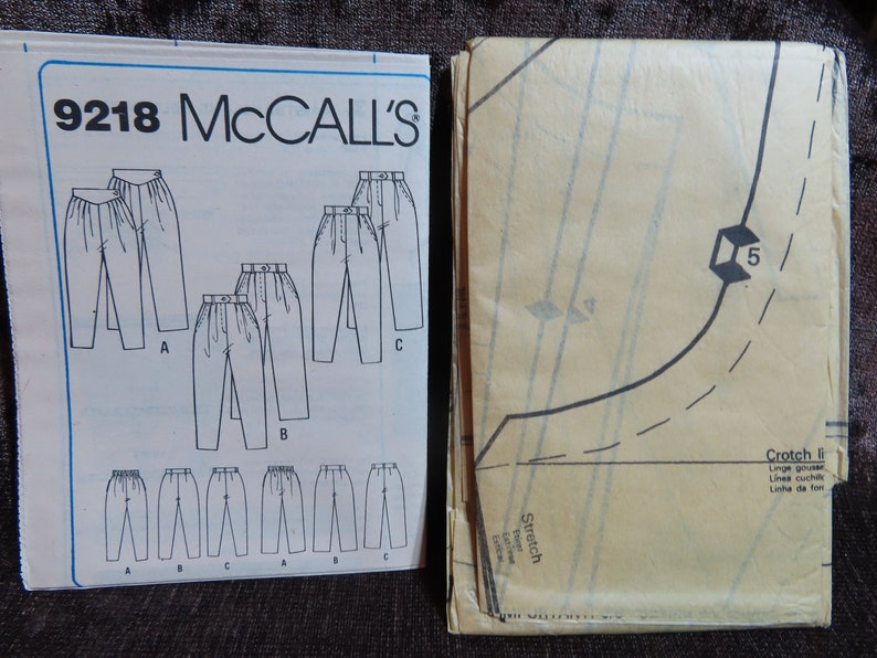 Vintage Misses' Pants Sewing Pattern McCall's 9218 size 12 UNCUT image 3