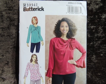 Misses/Women's Top Sewing Pattern Butterick 10341 size 6-8-10-12-14  UNCUT