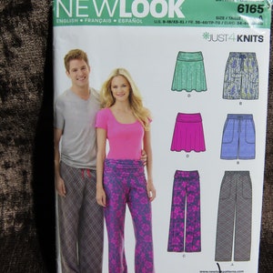 Women/Men's Pants Shorts Skirt for Knits Sewing Pattern New Look Simplicity 6165 size Men's XS-S-M-L-XL Women's 8-10-12-14-16-18 UNCUT image 1