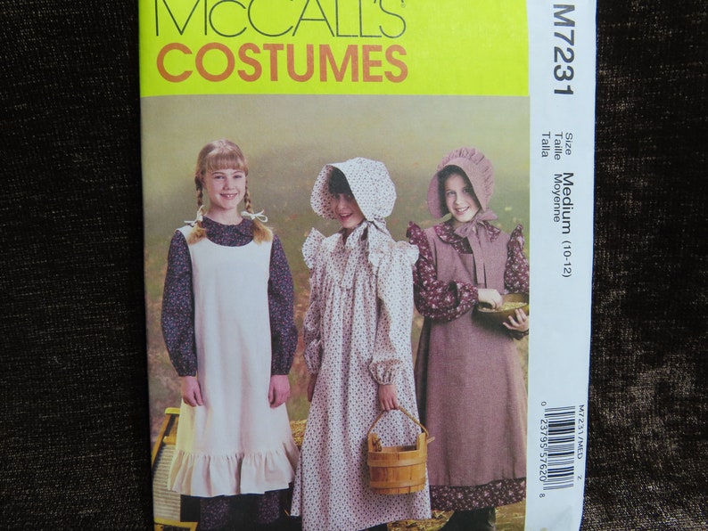 Girls' Costume Pioneer Dress With Apron and for Living History