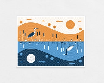 Day and Night - Screen Printed Poster 18x24