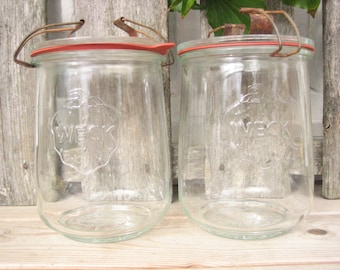 2 alte Einmachgläser aus Omas Keller Weckglas