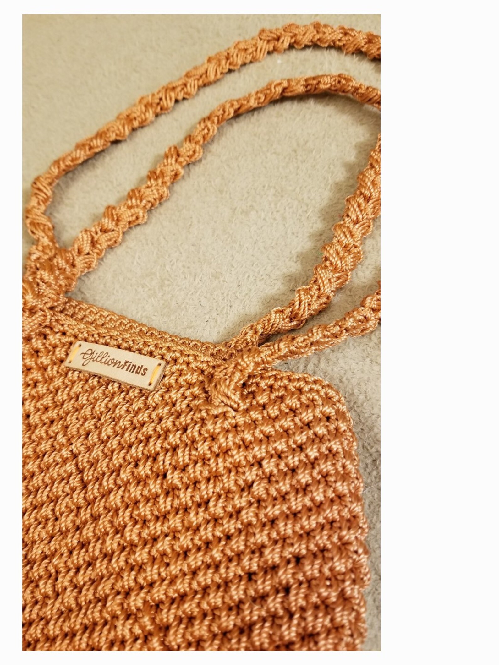 Hand Knitted Crochet Bucket Bag Etsy