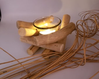 Wooden Candle Holder - Handmade Wooden Candle Light - Simple Modern Candle Holder - Home Sweet Home Decoration - Gift Ideas