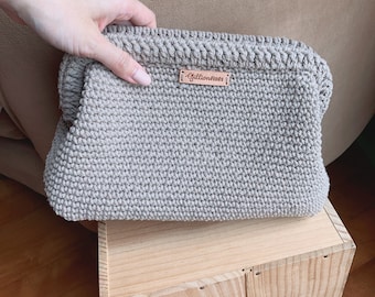 Crochet Cloud Bag - Crochet Dumpling Bag - Handknitted Handbag - Knitting Art - Fashion Clutch