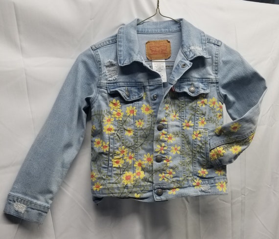 Levis denim Jacket. Hand painted