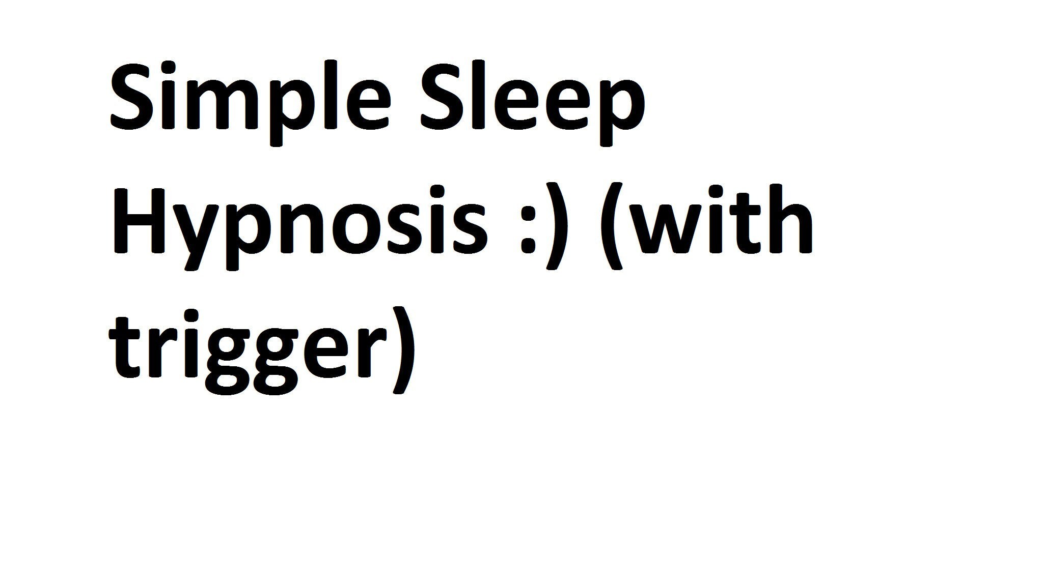 Simple Sleep Hypnosis With Trigger Etsy