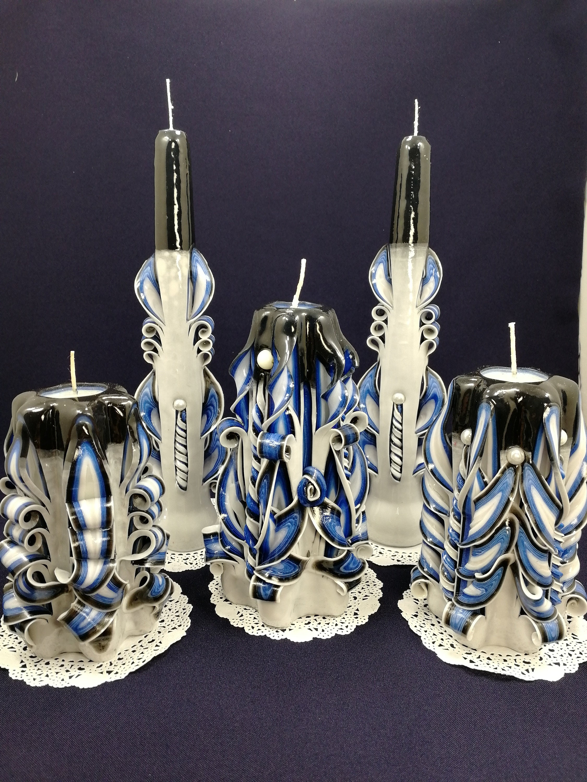 Hand carved candles rainbow candlesBirthday gift SALE Etsy