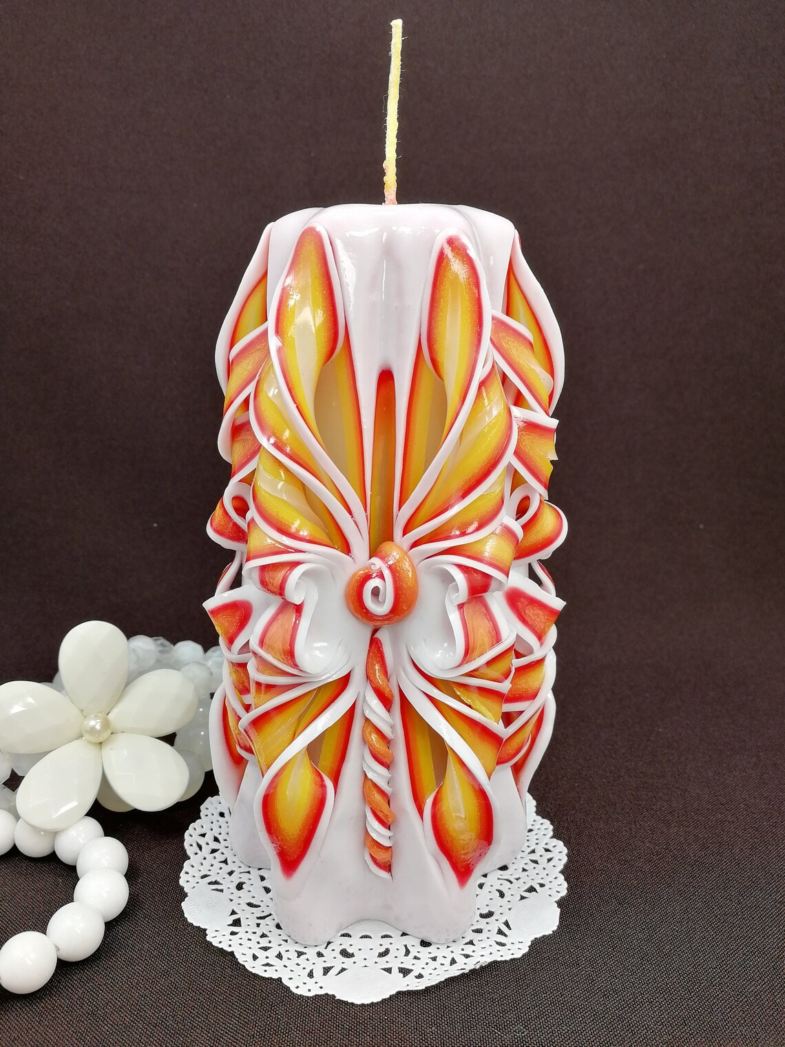 Carved candles rainbow candlesBirthday gift SALE Christmas Etsy